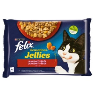 Expirace Felix Sensations 85gx4ks kaps. hovězí+kuře v želé